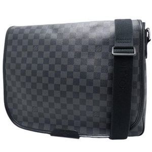 Louis Vuitton Damier Graphite Renzo Crossbody Black Gray Ash Silver Hardware